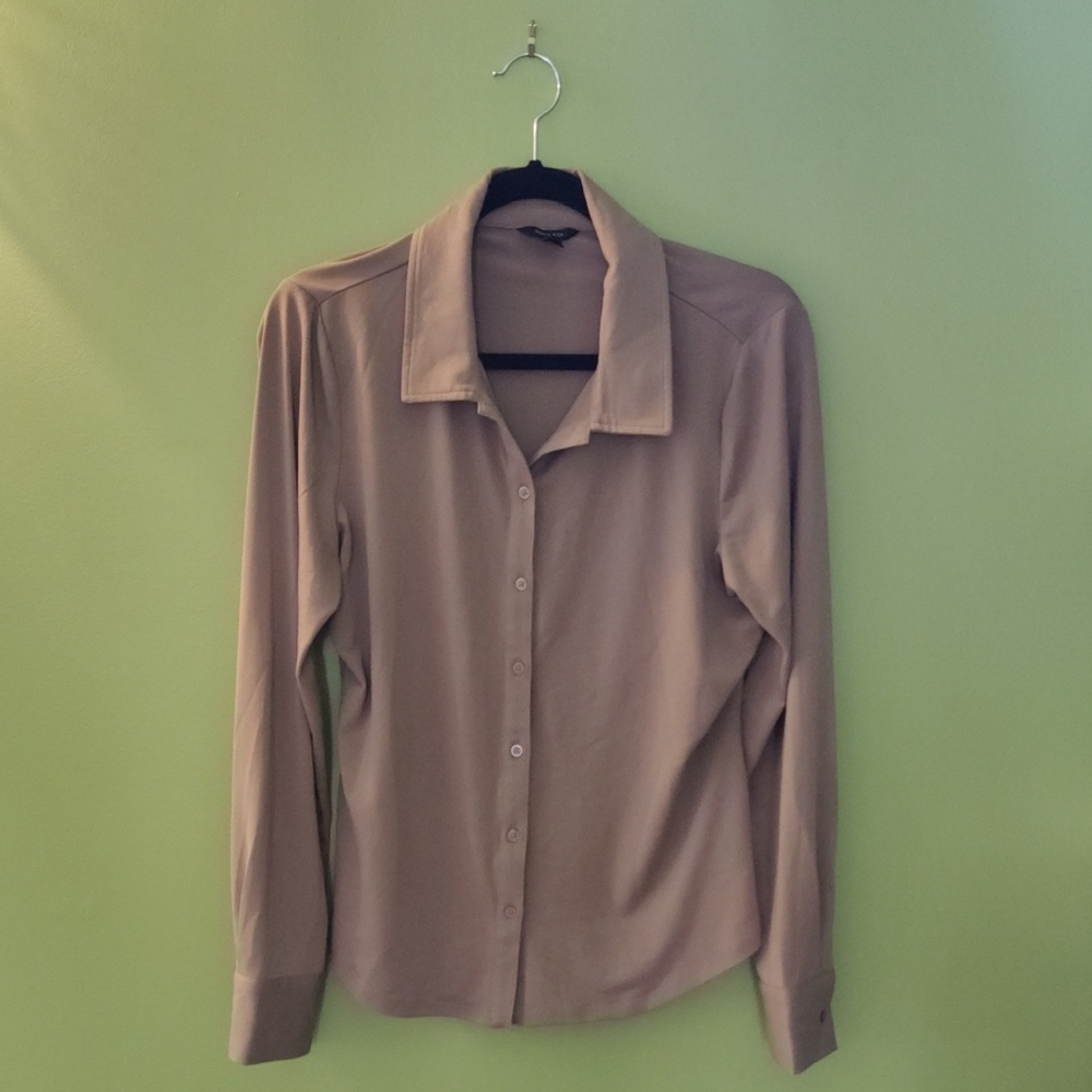 RW&CO. Beige Long Sleeve Button Down Shirt